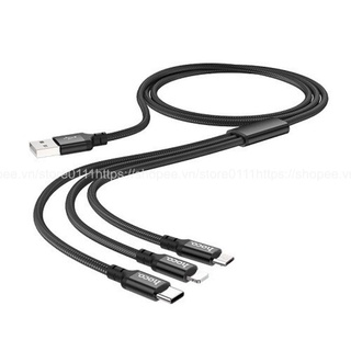 Cáp sạc đa năng 3 in 1 Hoco cổng micro-USB//Type-C dài 1M