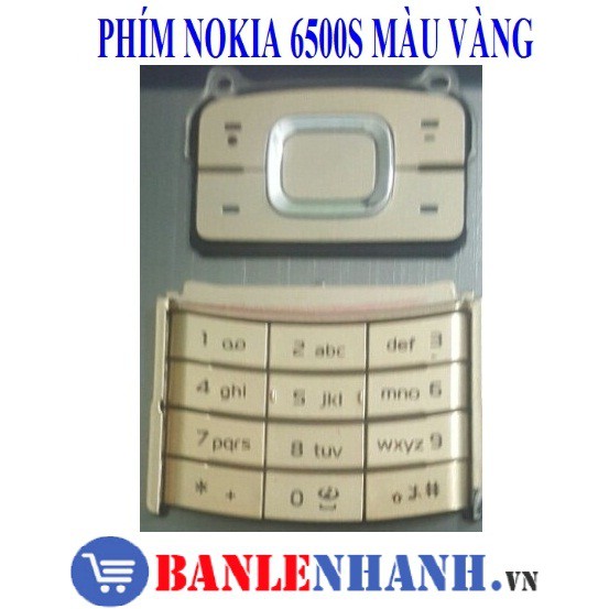 BÀN PHÍM NOKIA 6500S MÀU VÀNG