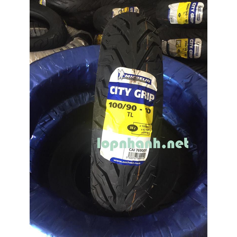 Lốp/vỏ xe máy Michelin 100/90-10 City Grip (sau Lead, spacy, attila)