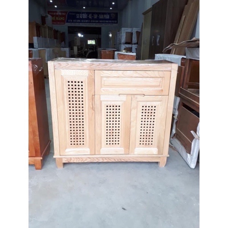 Tủ giày, dép gỗ sồi.