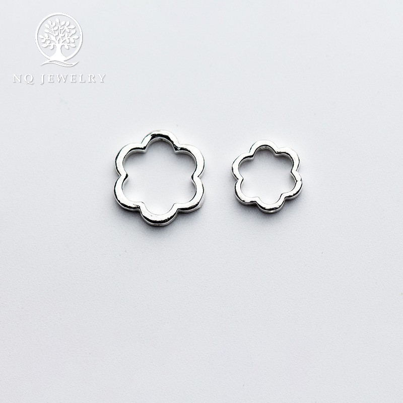 Charm bạc hình trái tim, ren, lục giác - NQ Jewelry