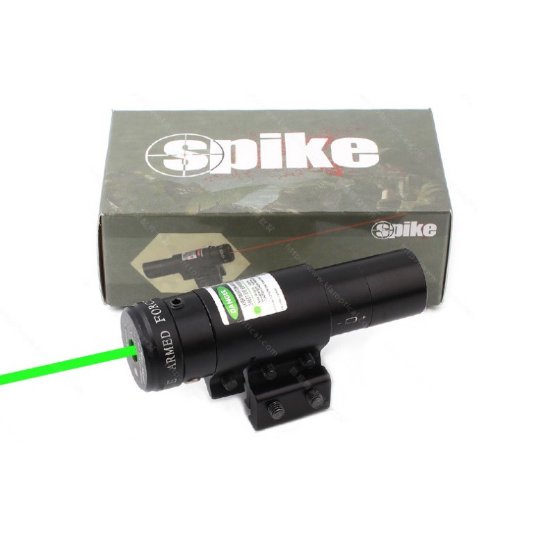 Đèn Laze Tia XANH dùng Pin Sạc Nhiều Lần 14250 - Đèn cao cấp chỉnh được tâm tia Laser -----