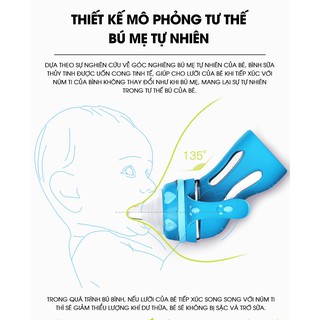 Bình Sữa Thủy Tinh Cổ Cong Tiny Baby 180ml