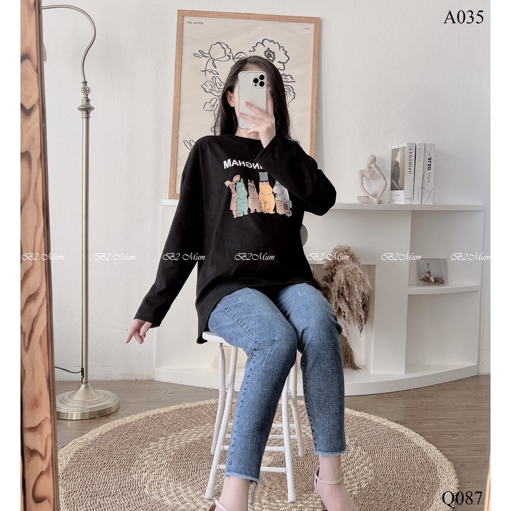 Q087 Quần bầu bò tua rua dáng suông trẻ trung cực chất lượng B2 MUM