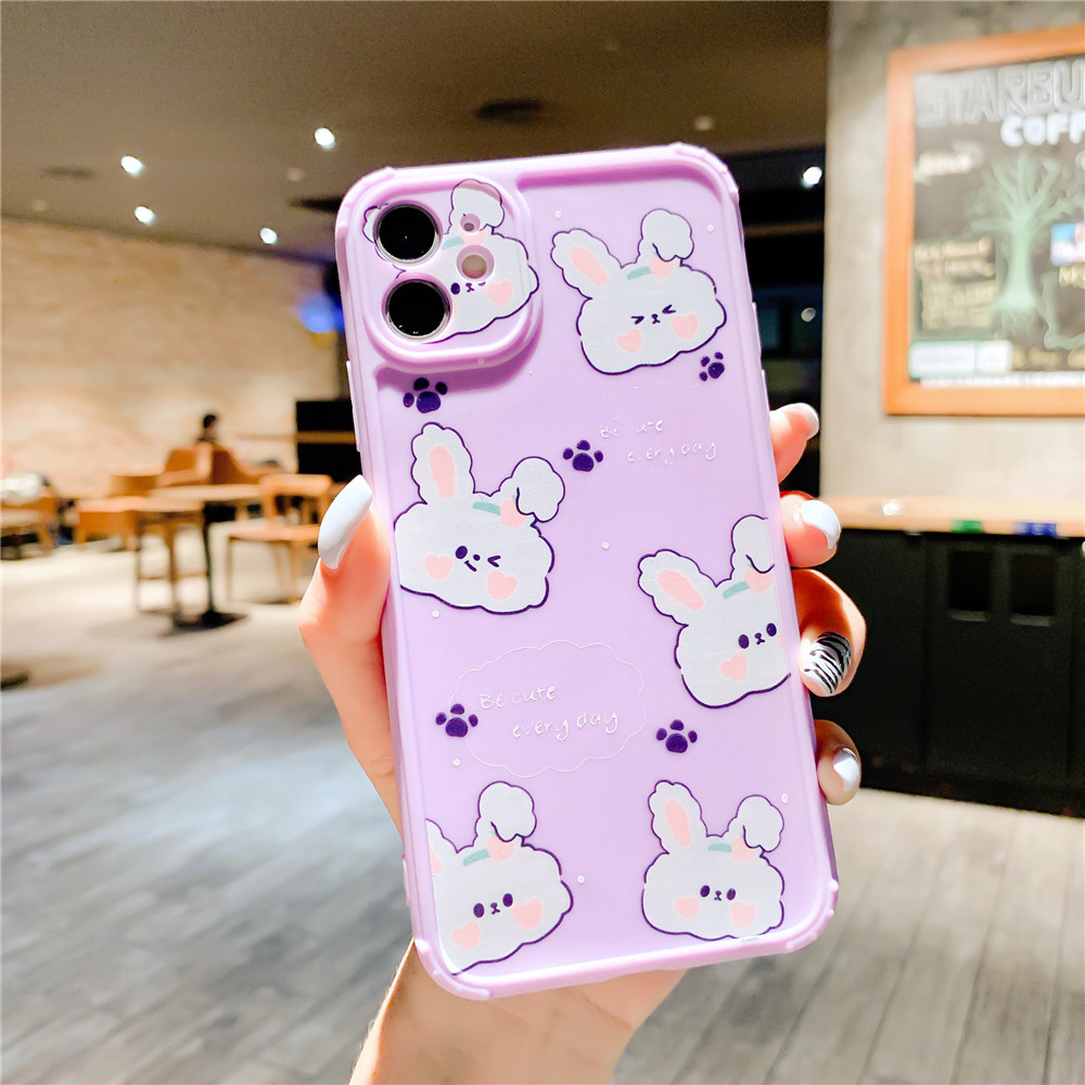 Ốp Điện Thoại Silicon Họa Tiết Chú Thỏ Dễ Thương Cho Iphone 11 Pro Max X Xs Max Xr 7 8 Plus 6 6s Plus Se2020 | BigBuy360 - bigbuy360.vn