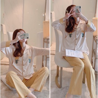 Bộ bầu và cho con bú 2in1 thêu hạc vàng