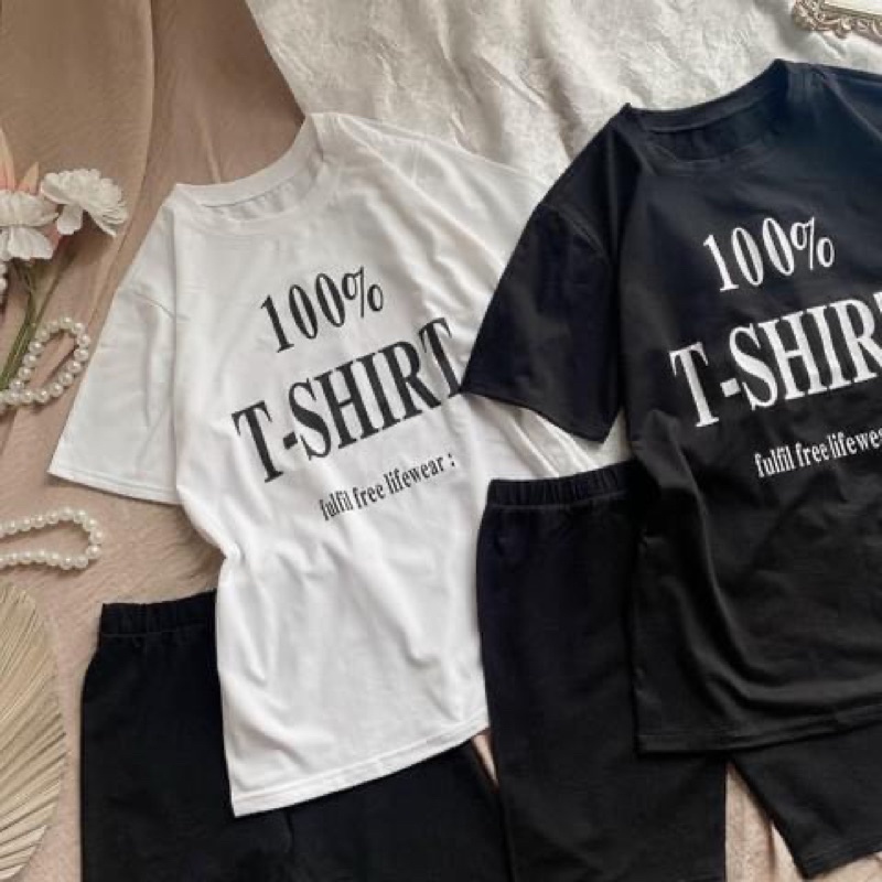 Sét áo phông 100% quần lengging lửng TTB443