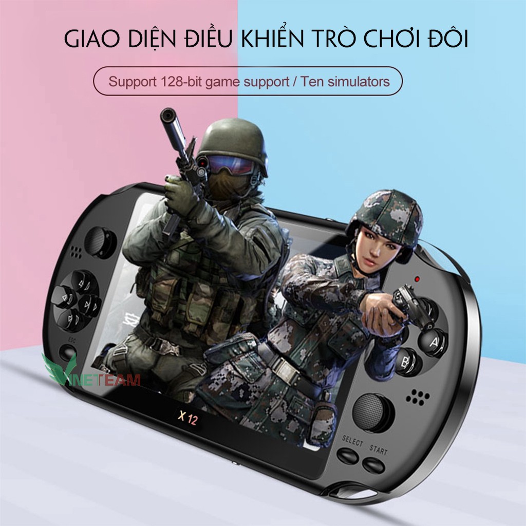 Máy Chơi Game Cầm Tay X12 5.1 Tích Hợp 64bit có sẵn 2000 trò chơi - Bộ nhớ trong 8gb -dc4075