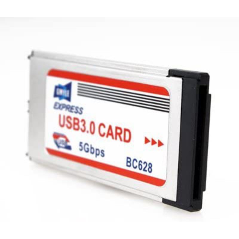 2 Port USB 3.0 Express Card Adapter Hub Cardbus for Laptop