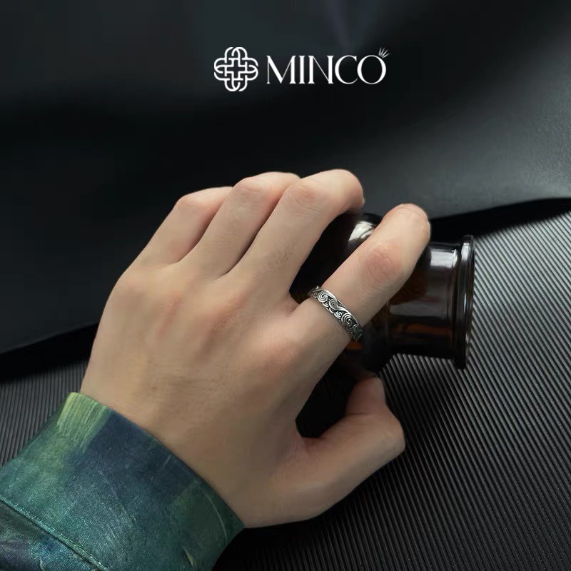 Nhẫn Nam Minco Accessories Họa Tiết Vân Mây dành cho nam nữ Phụ Kiện Trang Sức nam nữ unisex NT48