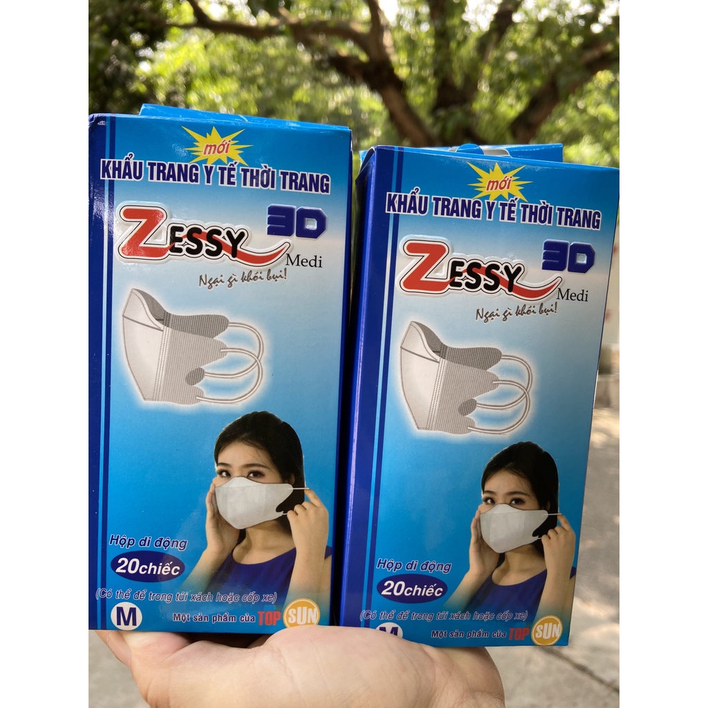 hộp Khẩu trang zessy thời trang 3D 20 chiếc