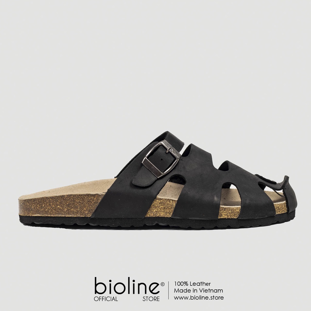 [DA BÒ THẬT] R20 - Dép sục rọ đế trấu BIRKEN da bò Unisex Hot trend (Đế trấu)