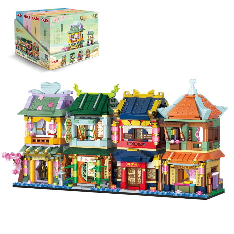 Đồ chơi xếp hình cửa hàng đường phố