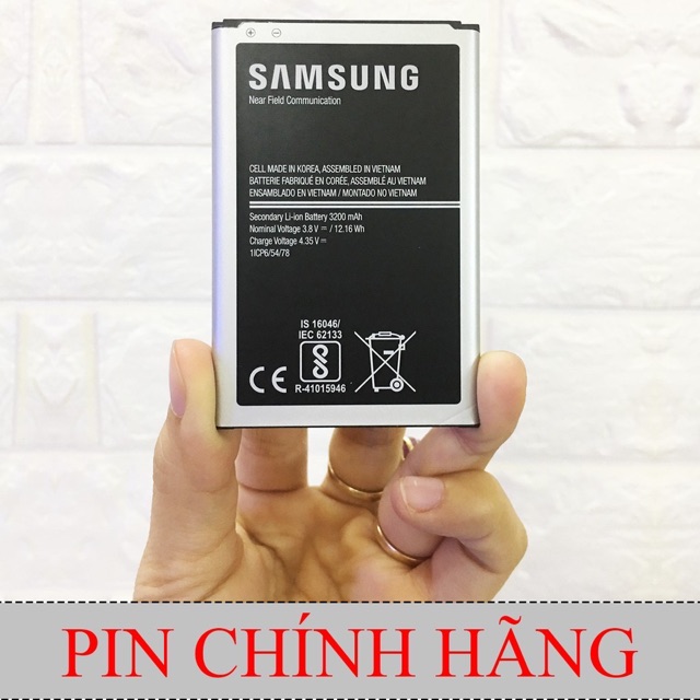 [ZIN CHUẨN HÃNG] PIN   NOTE 3 CHÍNH HÃNG CHO N3 QT, NHẬT, HÀN, MỸ (3200MAH) (PIN ZIN CÓ MẠCH NFC)