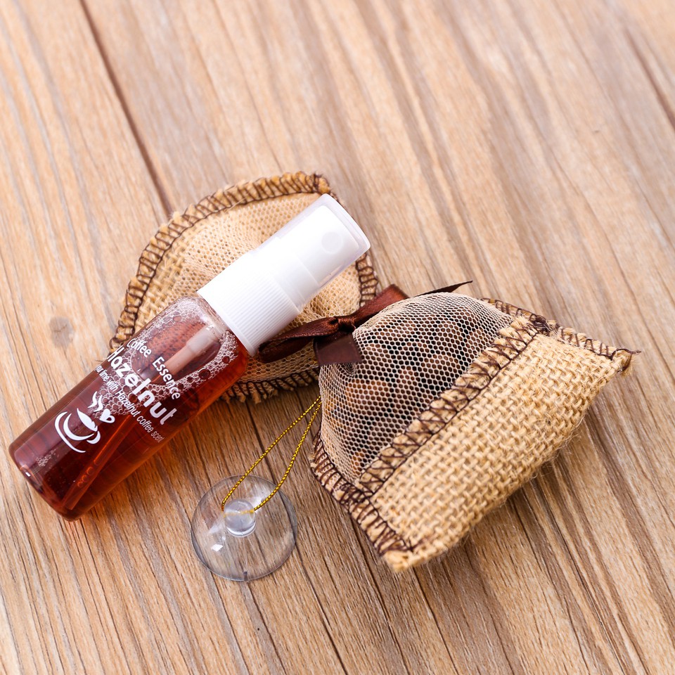 Túi Thơm Treo Xe Hạt Cafe Nguyên Chất, Tặng Kèm Tinh Dầu Cafe, Có Phân Loại Túi Than Hoạt Tính Khử Mùi Hôi Mốc