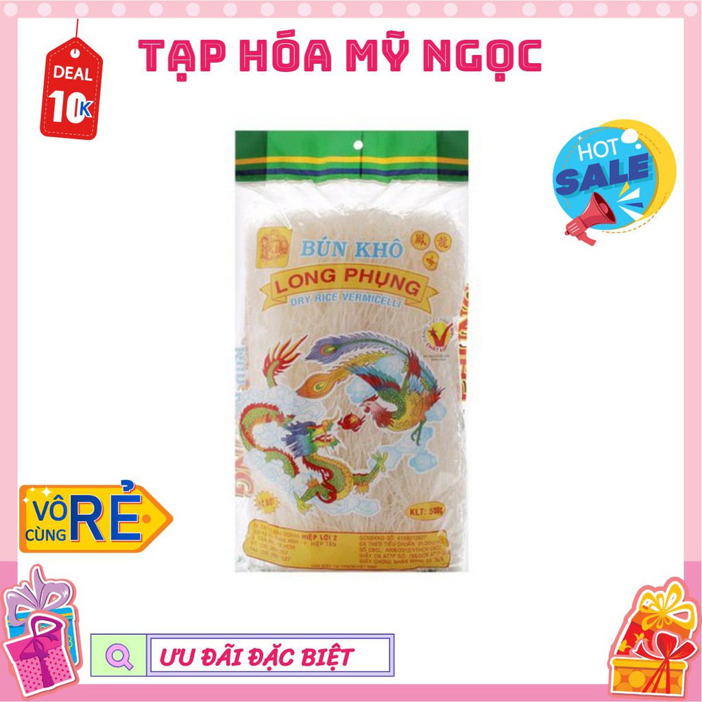 bún gạo khô long phụng 400g