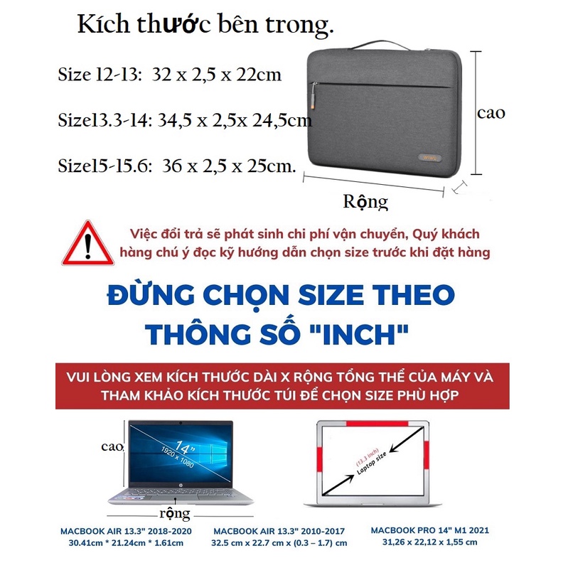 Túi chống sốc cho Macbook cao cấp wiwu.