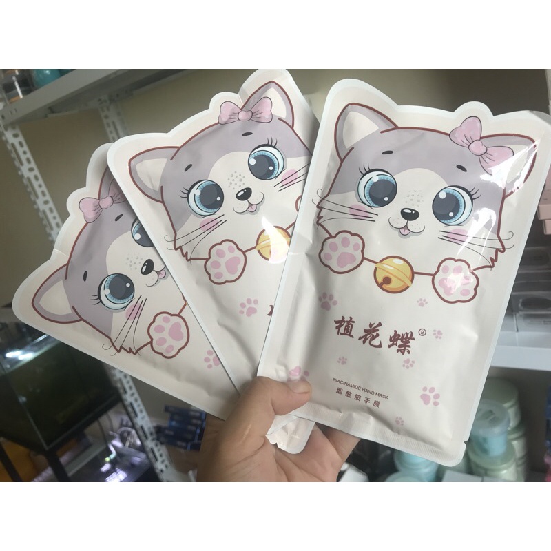 Mặt Nạ Ủ Tay Con Mèo Dưỡng Ẩm Trắng Da