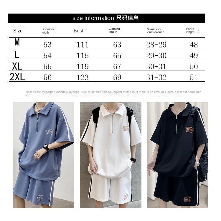 Bộ đồ thể thao ngắn tay phong cách Nhật Bản năng động dành cho nam