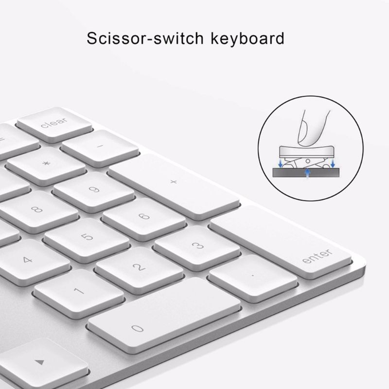 SEL❤34 Keys Mini Numpad Wireless Bluetooth Numeric Keypad For Apple PC Keyboard