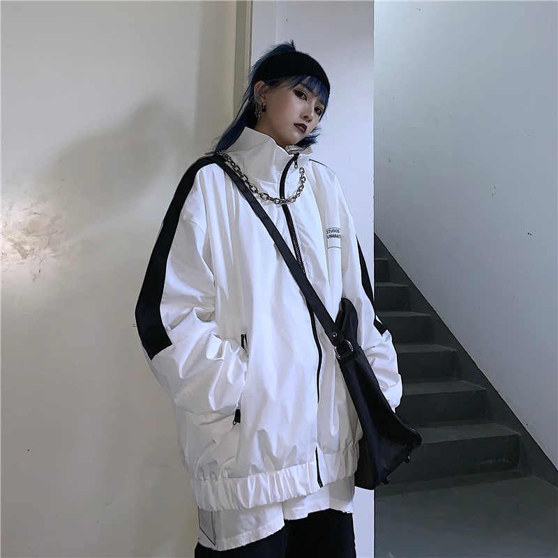 Áo khoác dù Nam Nữ Ulzzang, Áo Jacket Unisex form rộng Yinxx AK03