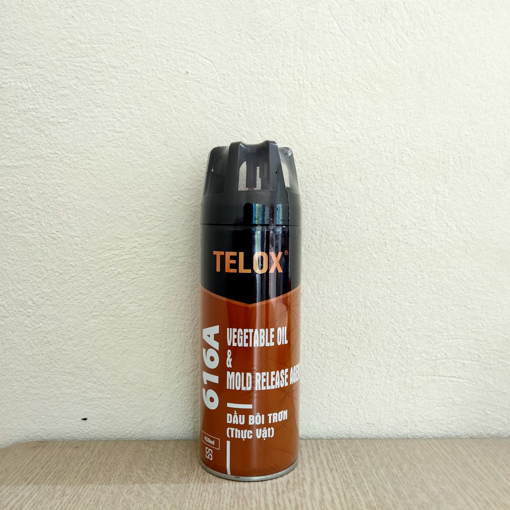Bình xịt bôi trơn tách khuôn nhựa công nghiệp Telox 616A 450ml