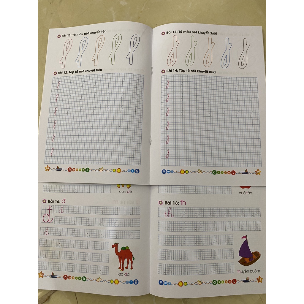 Sách - Bộ hành trang cho bé vào lớp 1 tập tô tập viết chữ, số - 10 quyển kèm bút chì và tẩy