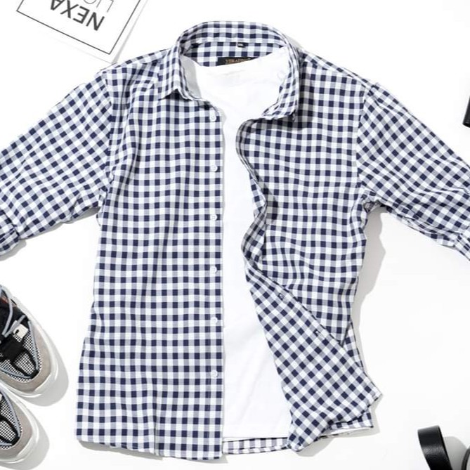 Áo sơ mi nam dài tay Gman gấp hộp Kẻ Ca Rô Vuông cao cấp, chất vải cotton mịn phong cách công sở(SMKV) | BigBuy360 - bigbuy360.vn