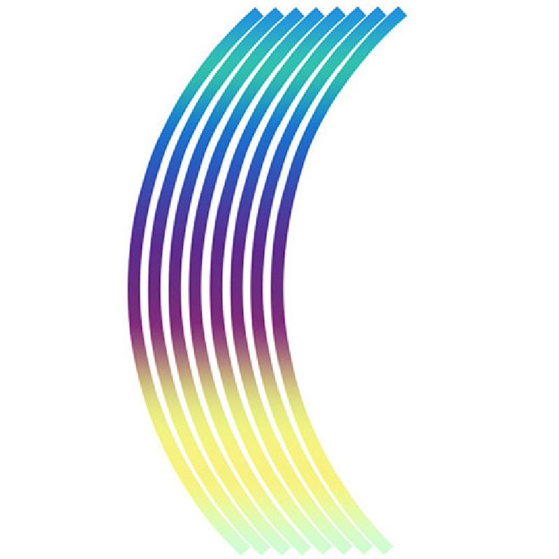 Miếng Dán Viền Bánh Xe Phản Quang 17 18 19 inch Bằng Thép Trang Trí Xe Hơi / Xe Máy