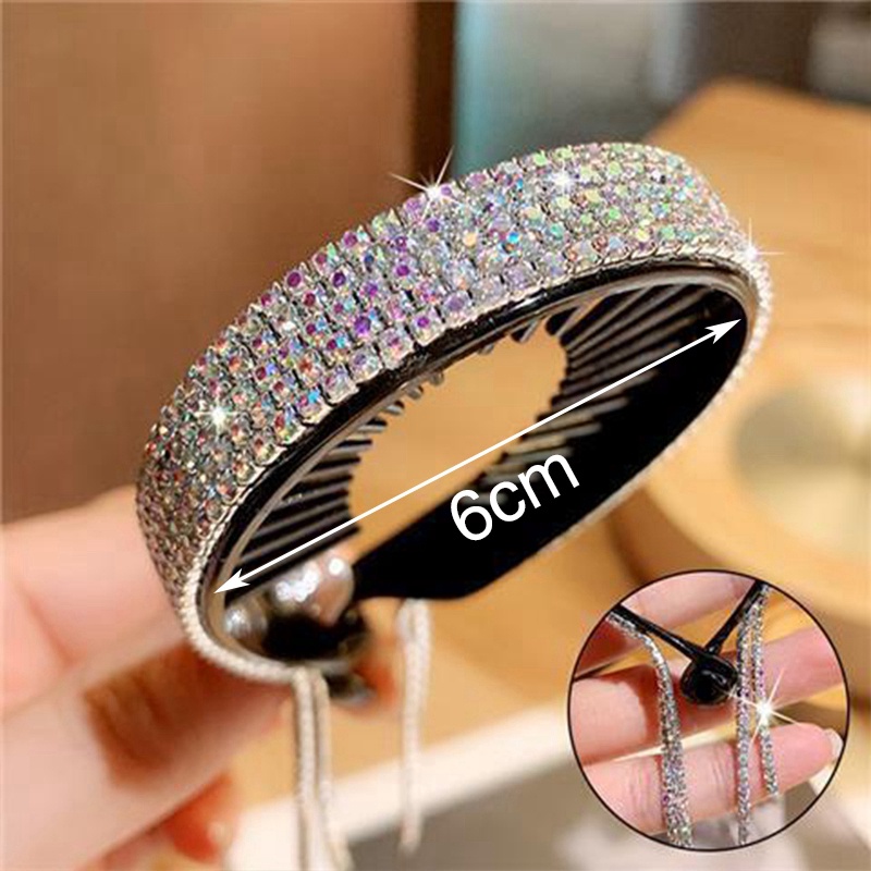 Kẹp Tóc Đính Đá Phối Tua Rua Xinh Xắn Thời Trang