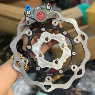Đĩa KTM 260mm + Heo Thắng lôgô đỏ