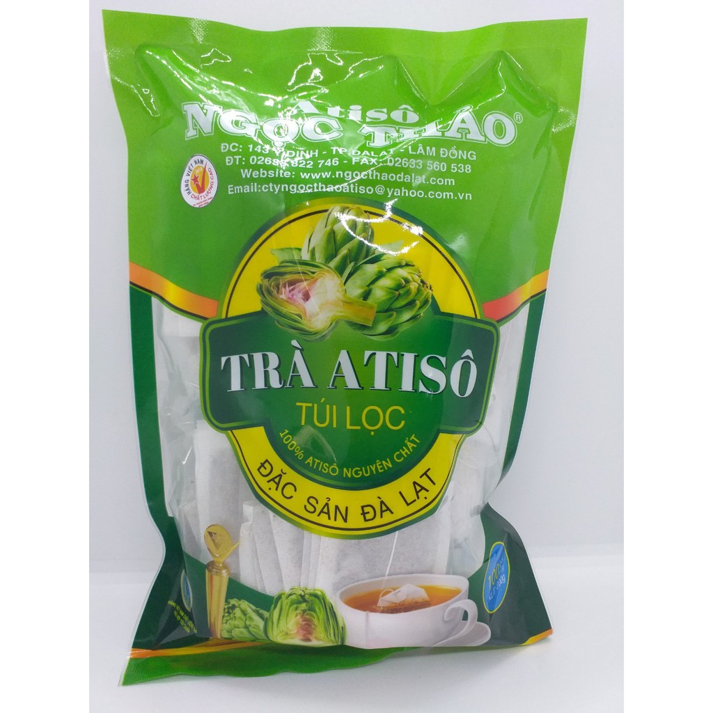 Bộ 2 gói Trà Atiso túi lọc Ngọc Thảo Đà Lạt mỗi gói 100 túi giúp thanh nhiệt giải độc gan đẹp da mặt giá rẻ nhất | BigBuy360 - bigbuy360.vn