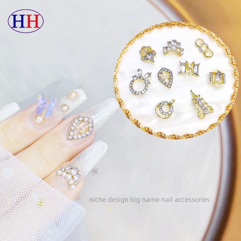 Hàng Có Sẵn Phụ Kiện Đính Móng Tay Kim Cương Pha Lê / Ngọc Trai / Kim Cương Pha Lê / Kim Cương Giả Cao Cấp Phong Cách Desire Nhật Bản Ins Sang Trọng Bán Trực Tiếp