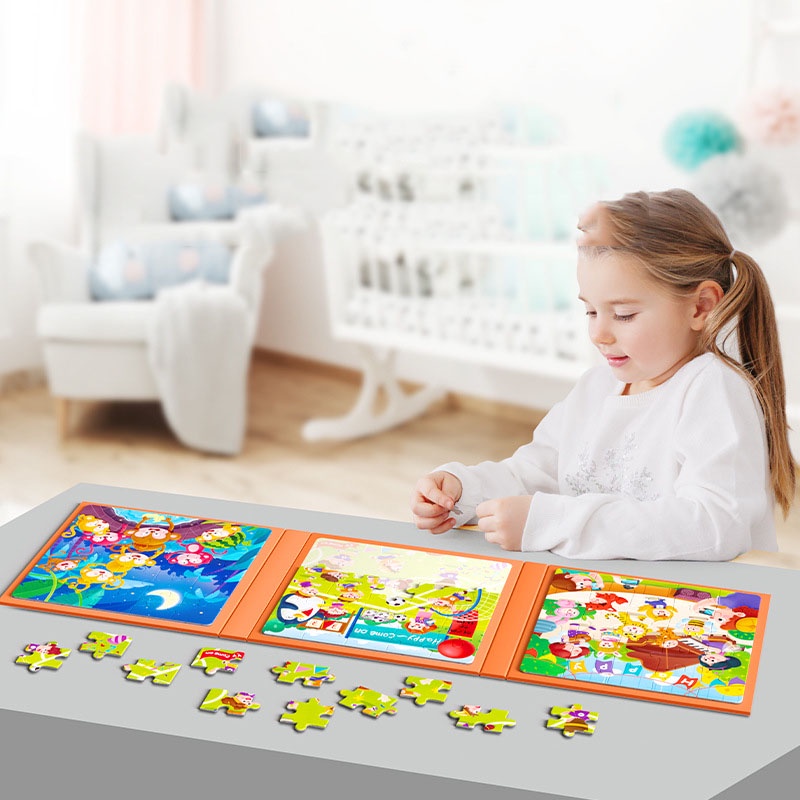 Bộ xếp hình từ tính, ghép tranh 3D nhiều chủ đề