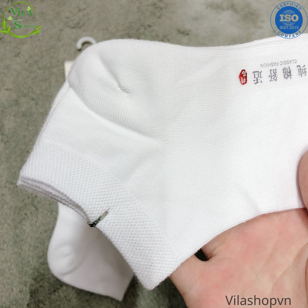 (Set 5 Đôi) Tất Cổ Ngắn Nữ Hàn Quốc Gân Bó Chân, Vớ Thấp Cổ Nữ Hàn Quốc Màu Trắng Đen