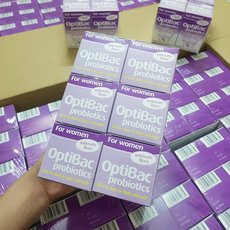 Men Vi Sinh Optibac Tím UK 90 Viên