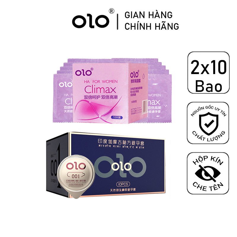 bcs Combo Bao Cao Su Siêu Mỏng Kéo Dài Thời Gian và Bao Cao Su Gai Bi Climax 2 hộp