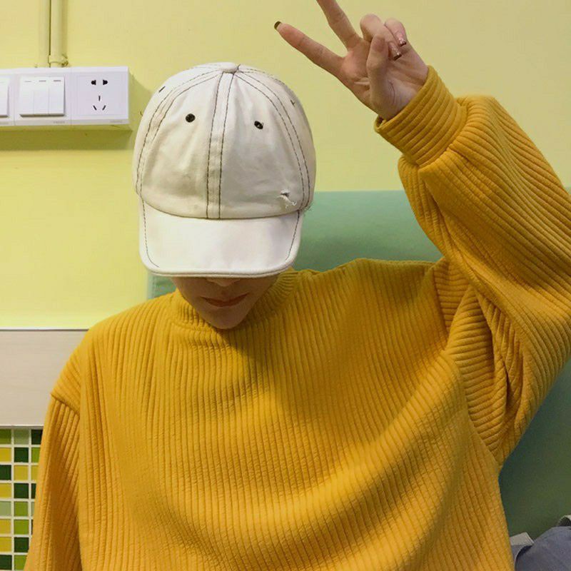 Hàng Sẵn_ Áo len tăm kẻ tay bồng phong cách Harajuku | BigBuy360 - bigbuy360.vn