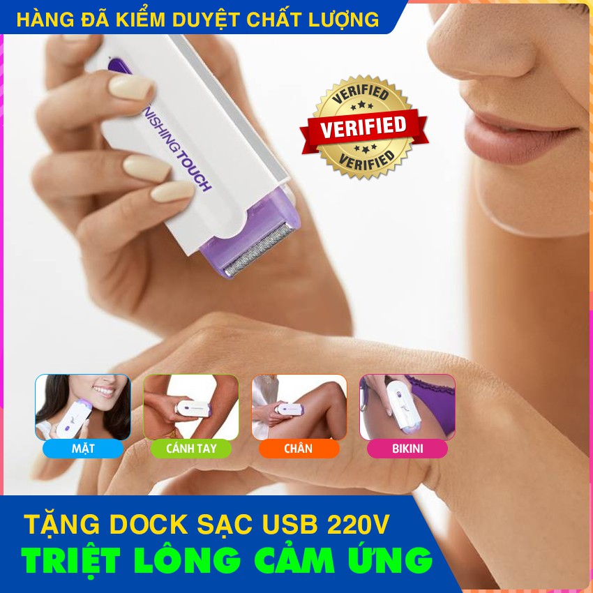 [MẪU MỚI 2020] Máy triệt lông cảm ứng cầm tay Yes Finishing Touch - Triệt lông toàn thân, gọn nhẹ, dễ sử dụng - koofox