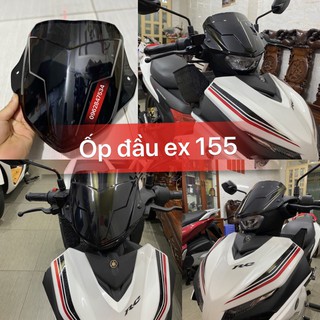 Ốp đầu [SIÊU ĐẸP] cho exciter 155vva - mão ex 155 - chắn gió ex155 màu đen bóng mẩu V1
