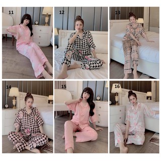[40-60kg] Đồ Bộ Lụa Satin - Cộc Cánh Dơi (P1)