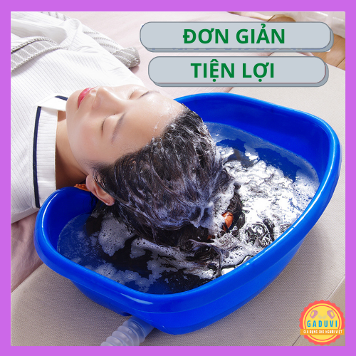 Bồn Gội Đầu, Thau Chậu Gội Đầu Tại Giường Thông Minh Cho Người Già, Trẻ Em, Bà Bầu GADUVI