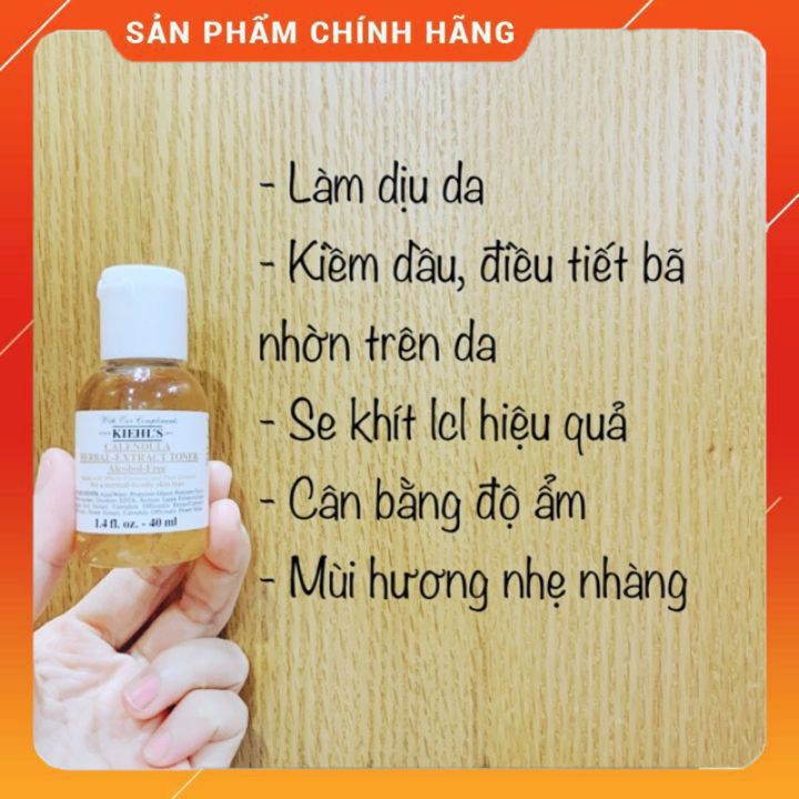 Nước hoa hồng Kiehl's Hoa Cúc Calendula Herbal Extract Toner hàng chuẩn mini 40ml | BigBuy360 - bigbuy360.vn