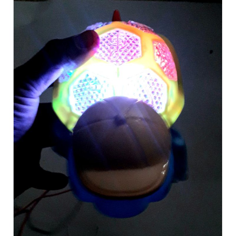 Một mô hình chú Rùa đi dạo bằng nhựa chạy pin có nhạc và đèn led rất đẹp _ tặng kèm pin kích thước 18x16x10 cm