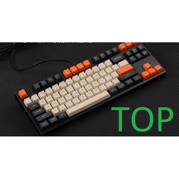 Mẫu Mới [Tặng puller thép] Set Keycap PBT carbon font lớn SA - Bộ nút bàn phím 87 104 + bộ Warning sign kit