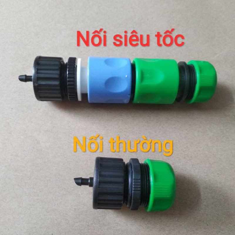 Đầu khớp nối nhanh ống mềm các cỡ với ống PE 6mm có lọc loại xịn