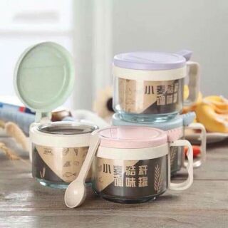 Bộ 3 lọ thủy tinh đựng gia vị lúa mạch