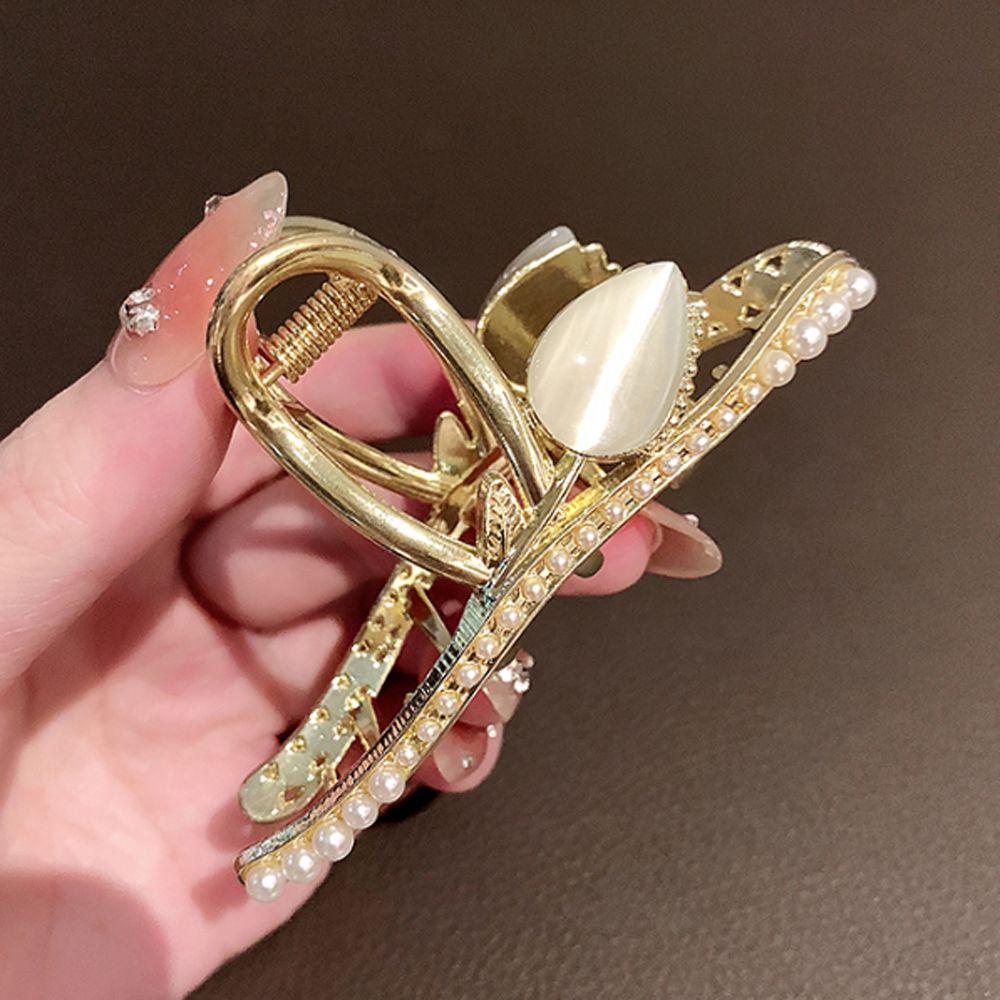 TWINKLE Kẹp Tóc Cá Mập / Hoa Tulip Cỡ Lớn Thanh Lịch Cho Nữ