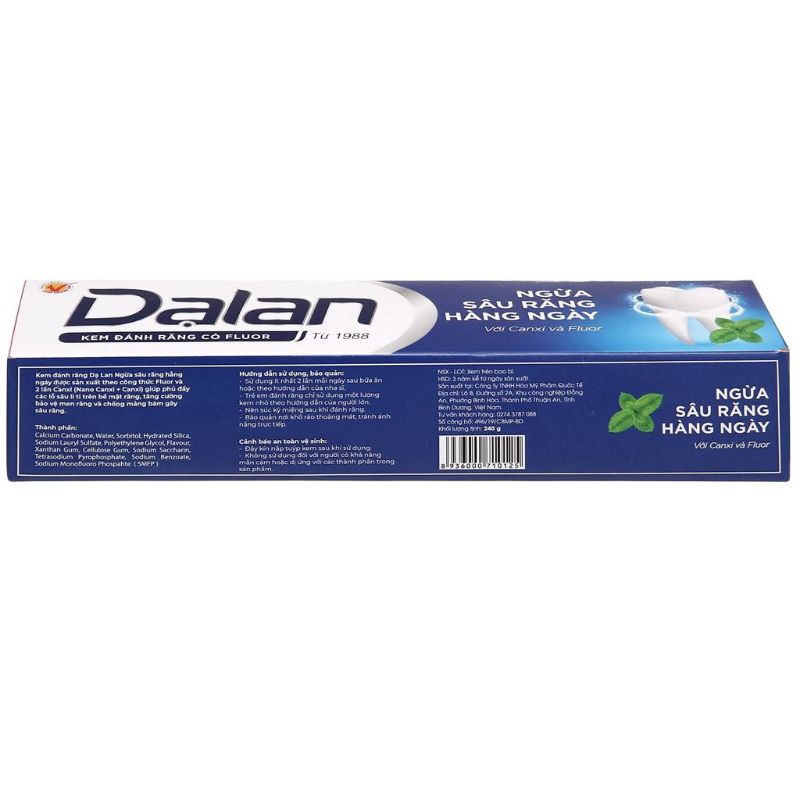Kem đánh răng Dạ Lan size đại 240gr the nhẹ