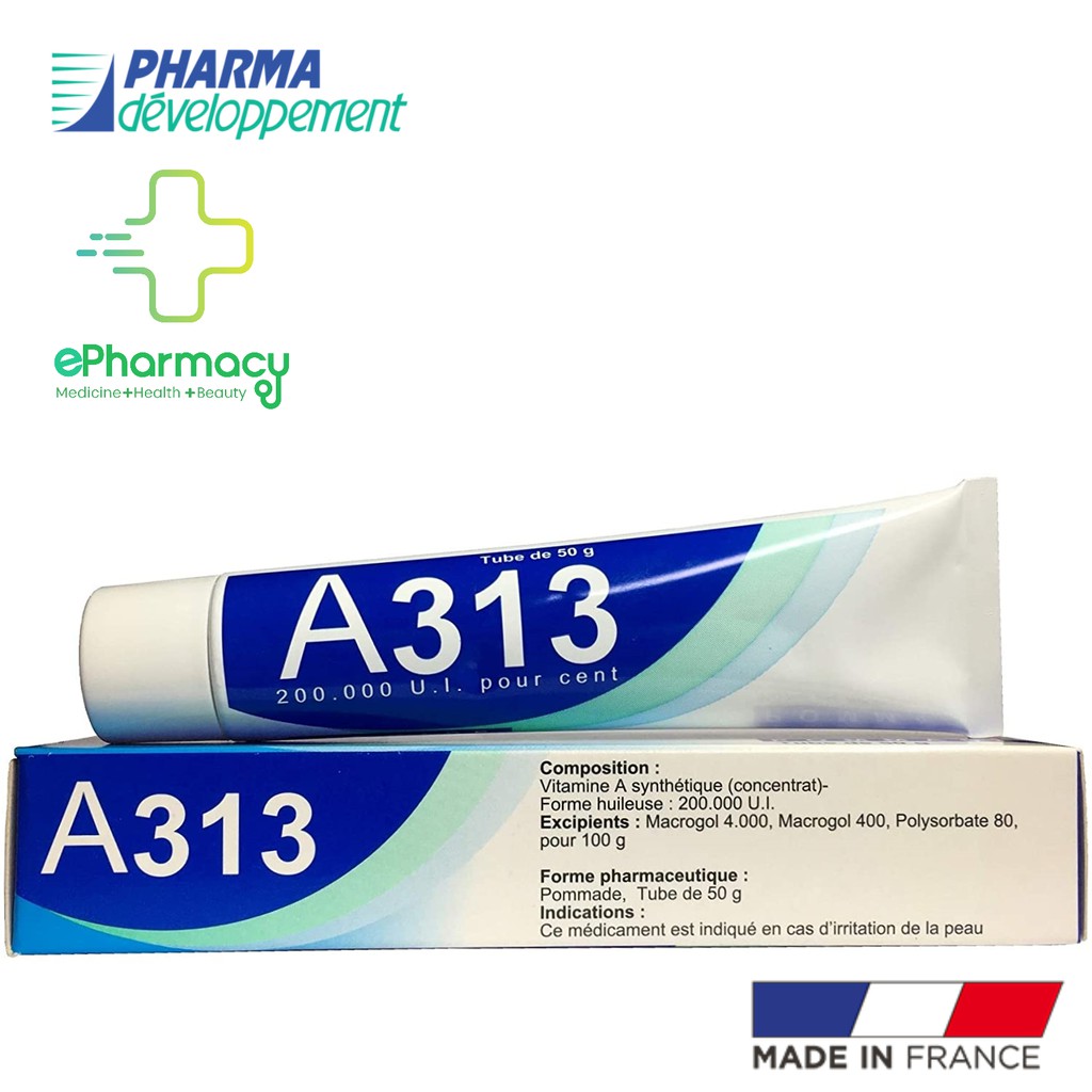 A313 Retinol nội địa Pháp - Kem A313 Pommade Retinol Cream Ngừa Mụn, Chống Lão Hóa, Giảm Nếp Nhăn 50g